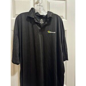 Microsoft XL tall polo black Short Sleeve